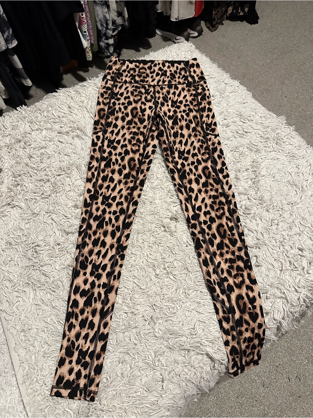 Victoria's Secret Leopard Print High-Waist Leggings - Tan & Black